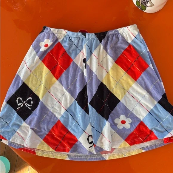 Lisa Says Gah Multicolor Argyle mini Skort XS - Picture 4 of 4